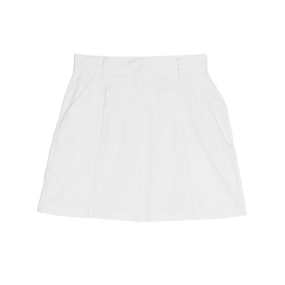 DANIELLE BERNSTEIN Womens Ivory Pleated Cropped Shorts 16